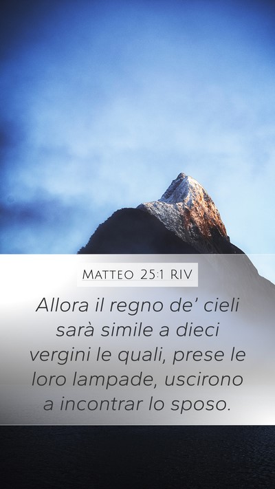 Matteo 25:1 RIV Bible Verse Image