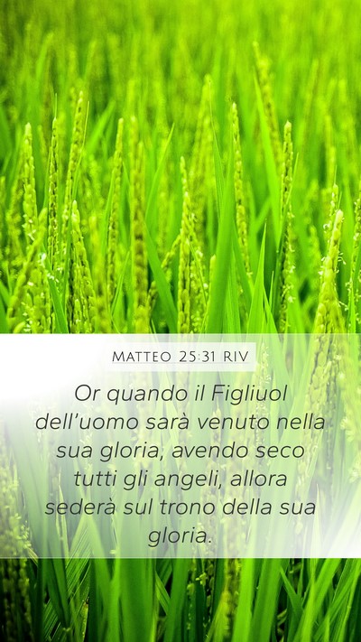 Matteo 25:31 RIV Bible Verse Image