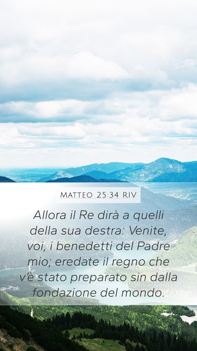 Matteo 25:34 RIV Bible Verse Image