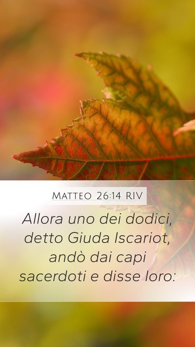Matteo 26:14 RIV Bible Verse Image