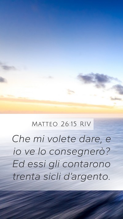 Matteo 26:15 RIV Bible Verse Image