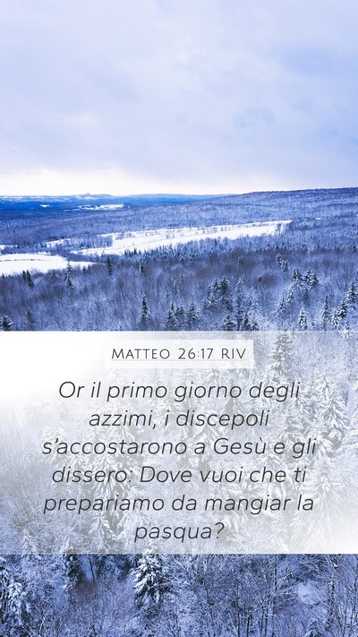 Matteo 26:17 RIV Bible Verse Image