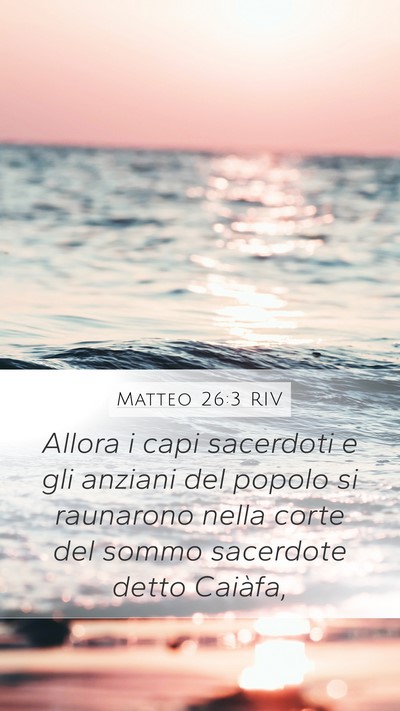 Matteo 26:3 RIV Bible Verse Image