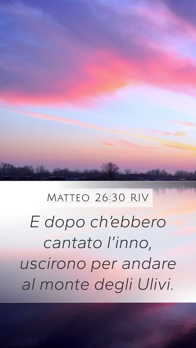 Matteo 26:30 RIV Bible Verse Image