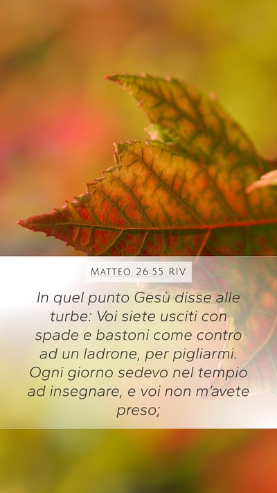 Matteo 26:55 RIV Bible Verse Image