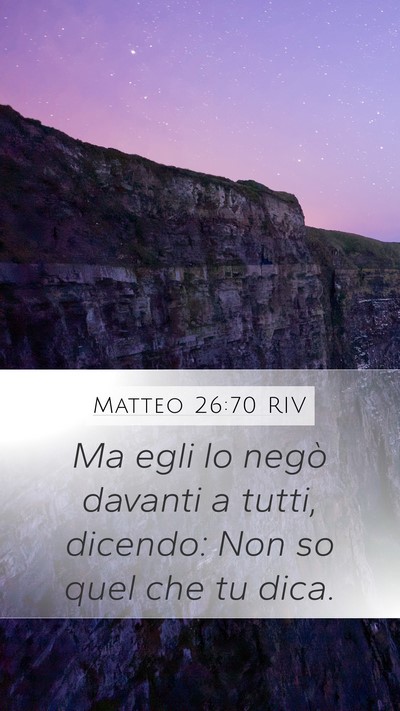 Matteo 26:70 RIV Bible Verse Image
