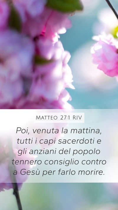 Matteo 27:1 RIV Bible Verse Image