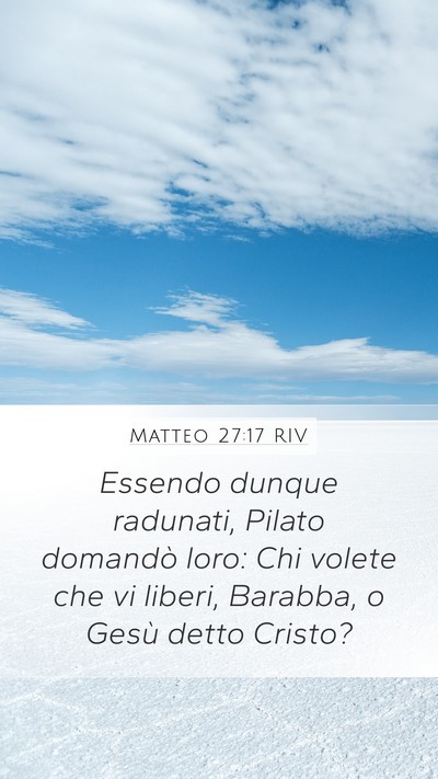 Matteo 27:17 RIV Bible Verse Image