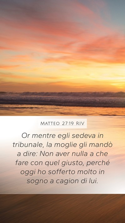 Matteo 27:19 RIV Bible Verse Image