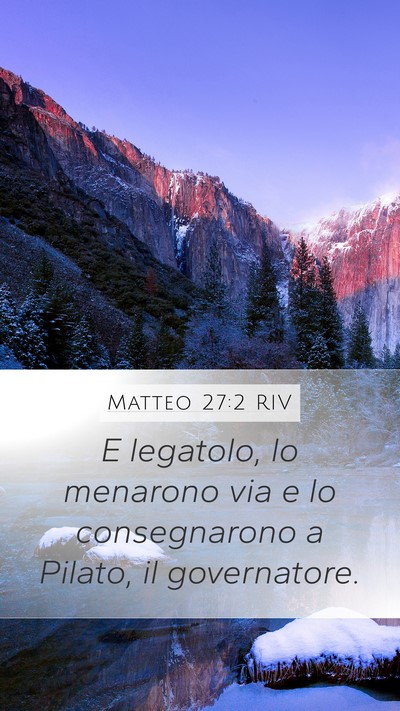 Matteo 27:2 RIV Bible Verse Image