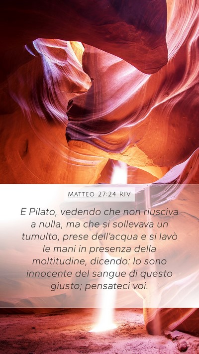 Matteo 27:24 RIV Bible Verse Image