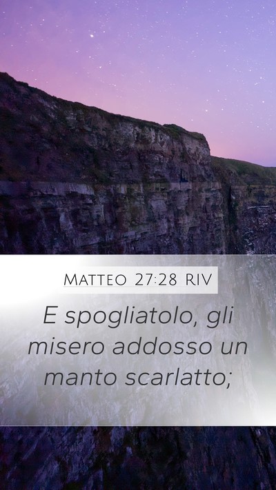 Matteo 27:28 RIV Bible Verse Image