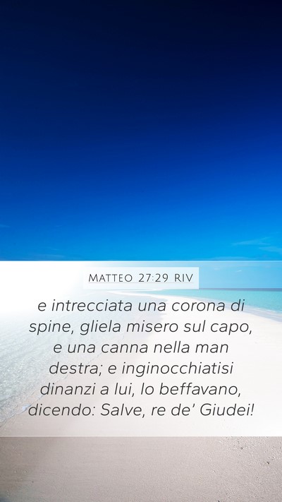 Matteo 27:29 RIV Bible Verse Image