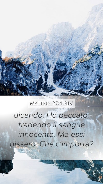 Matteo 27:4 RIV Bible Verse Image