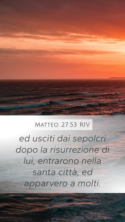 Matteo 27:53 RIV Bible Verse Image