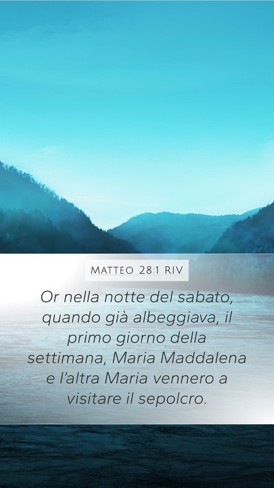 Matteo 28:1 RIV Bible Verse Image