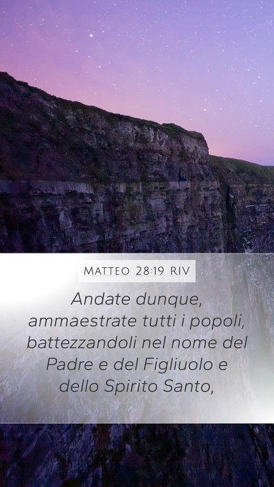 Matteo 28:19 RIV Bible Verse Image