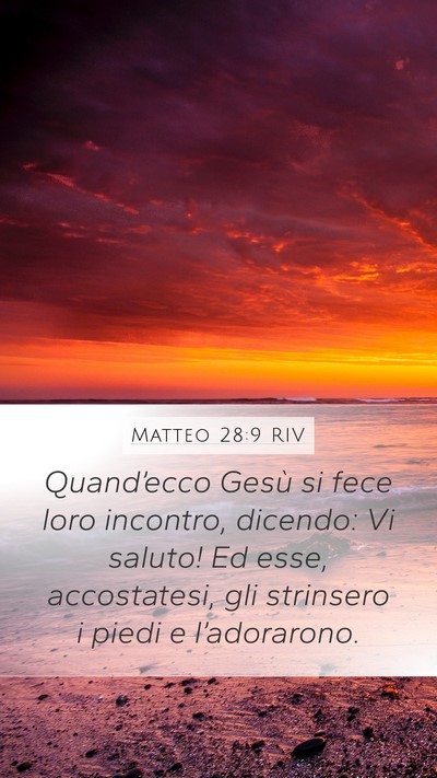 Matteo 28:9 RIV Bible Verse Image