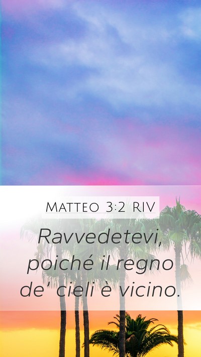 Matteo 3:2 RIV Bible Verse Image