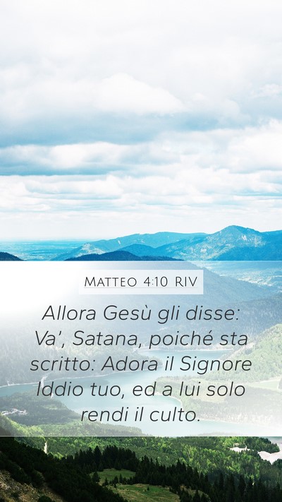 Matteo 4:10 RIV Bible Verse Image