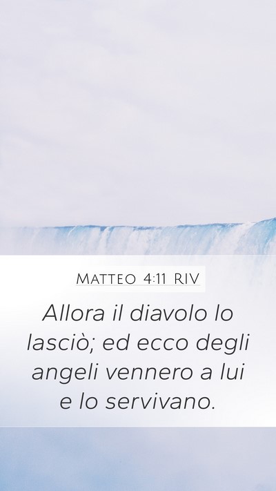 Matteo 4:11 RIV Bible Verse Image