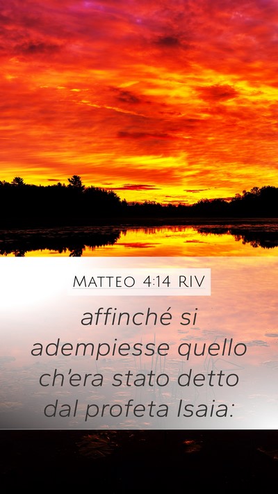 Matteo 4:14 RIV Bible Verse Image