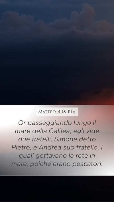 Matteo 4:18 RIV Bible Verse Image