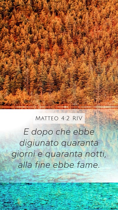Matteo 4:2 RIV Bible Verse Image