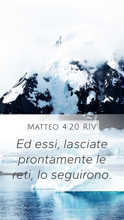 Matteo 4:20 RIV Bible Verse Image