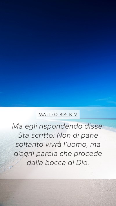 Matteo 4:4 RIV Bible Verse Image