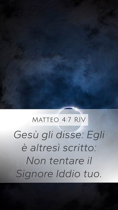 Matteo 4:7 RIV Bible Verse Image