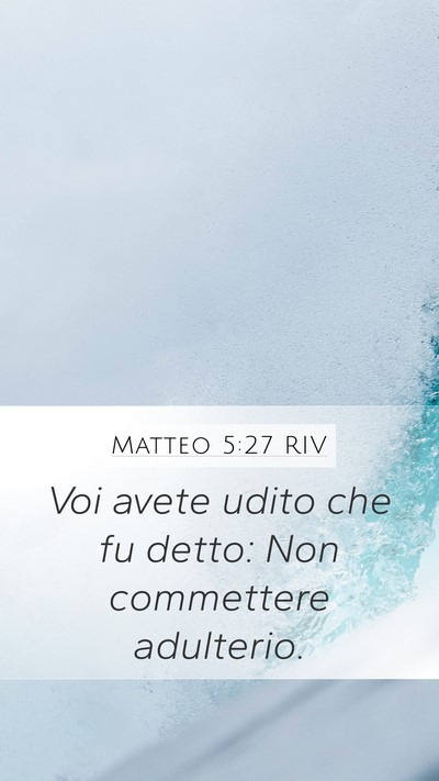 Matteo 5:27 RIV Bible Verse Image