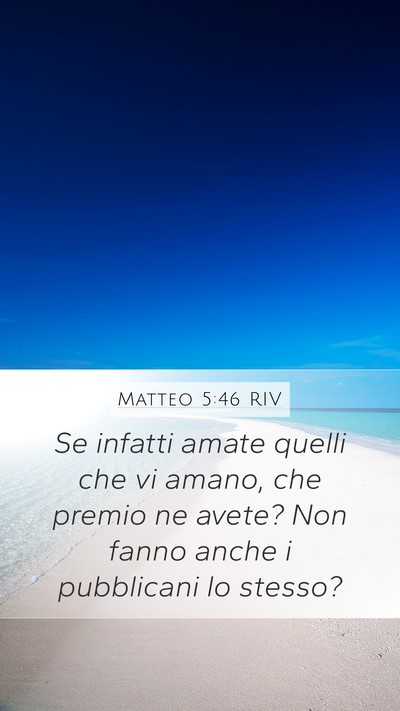 Matteo 5:46 RIV Bible Verse Image