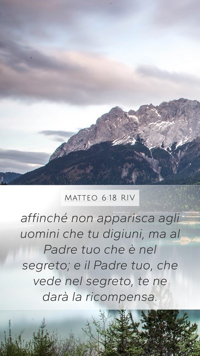 Matteo 6:18 RIV Bible Verse Image