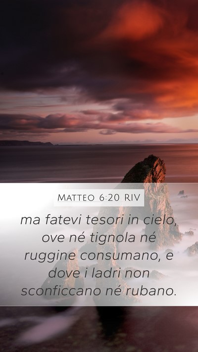 Matteo 6:20 RIV Bible Verse Image