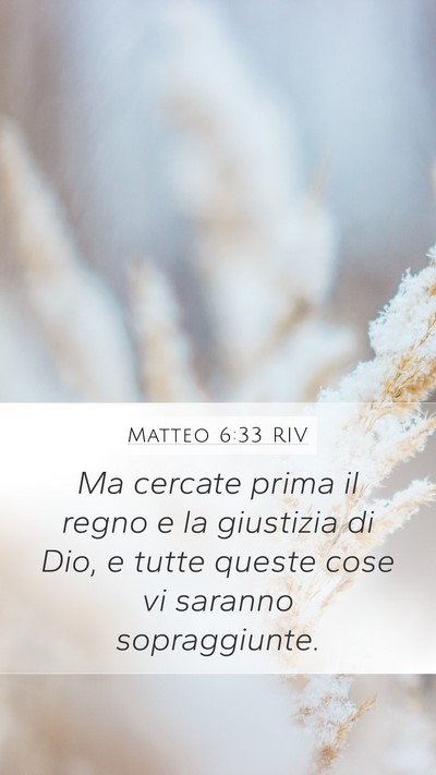 Matteo 6:33 RIV Bible Verse Image