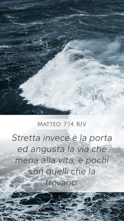 Matteo 7:14 RIV Bible Verse Image