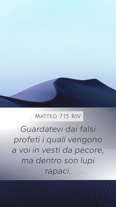 Matteo 7:15 RIV Bible Verse Image