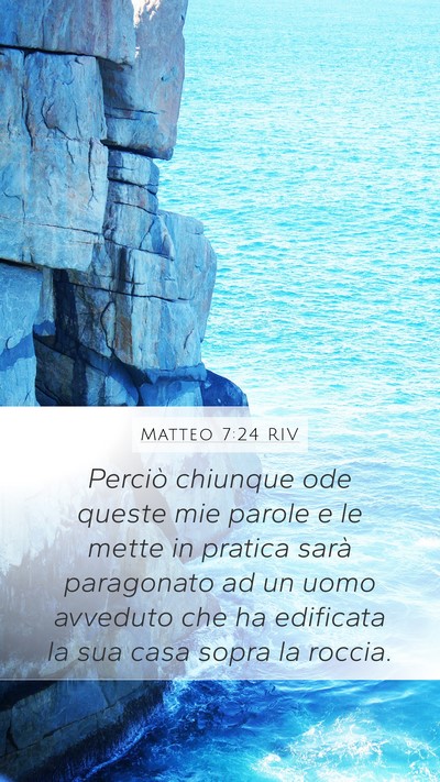 Matteo 7:24 RIV Bible Verse Image