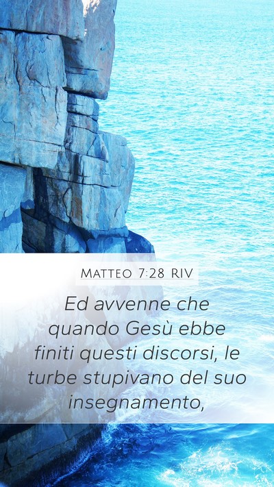Matteo 7:28 RIV Bible Verse Image