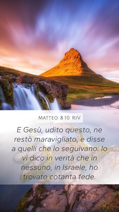 Matteo 8:10 RIV Bible Verse Image