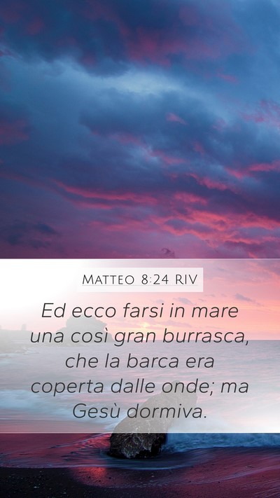 Matteo 8:24 RIV Bible Verse Image