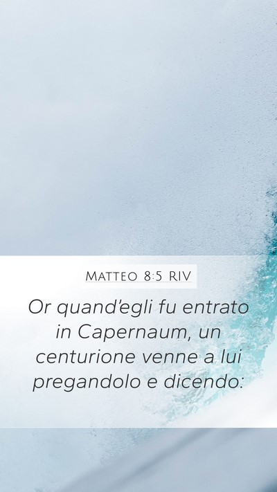 Matteo 8:5 RIV Bible Verse Image