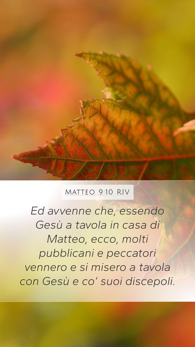 Matteo 9:10 RIV Bible Verse Image
