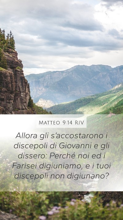 Matteo 9:14 RIV Mobile Phone Wallpaper - Allora gli s’accostarono i discepoli di - Mobile Bible Verse Wallpaper