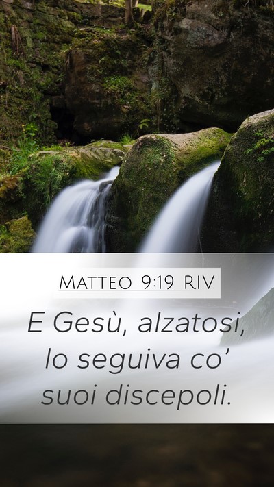 Matteo 9:19 RIV Mobile Phone Wallpaper - E Gesù, alzatosi, lo seguiva co’ suoi - Mobile Bible Verse Wallpaper