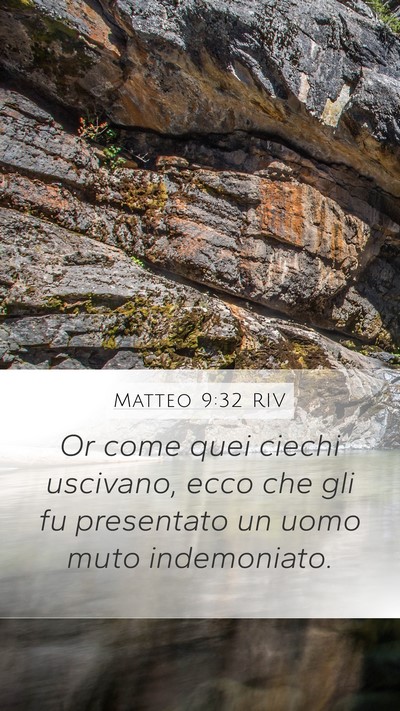 Matteo 9:32 RIV Bible Verse Image