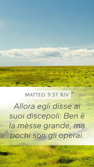 Matteo 9:37 RIV Bible Verse Image
