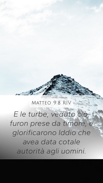 Matteo 9:8 RIV Bible Verse Image