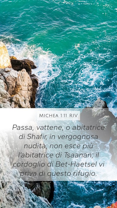 Michea 1:11 RIV Mobile Phone Wallpaper - Passa, vattene, o abitatrice di Shafir, in - Mobile Bible Verse Wallpaper